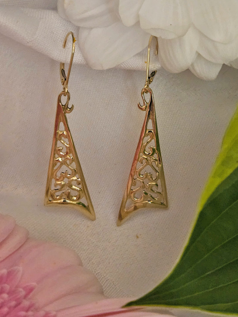 Triangle Swirl Earrings