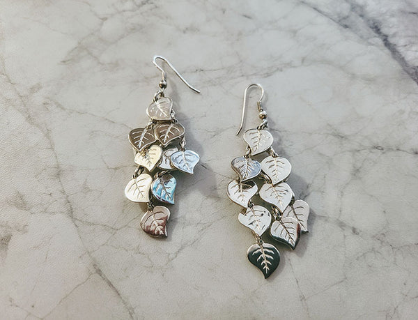 chandelier leaf earrings