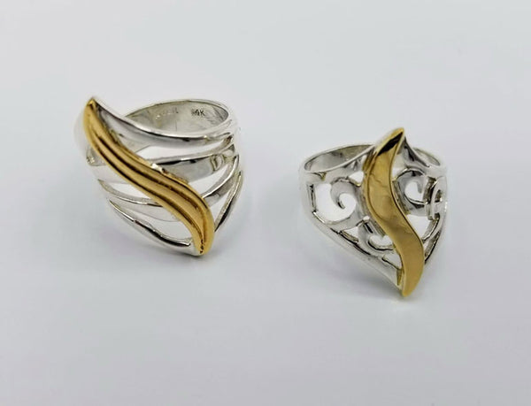 Gold Combination Rings