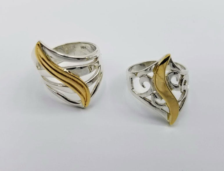 Gold Combination Rings